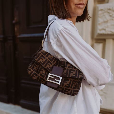 the first fendi baguette bag|authentic vintage Fendi crossbody bag.